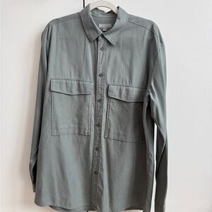 COS - Green Button-Up Pocket Shirt MED